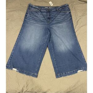 Torrid High Rise Wide Leg Ankle Crop Vintage Stretch 28 New